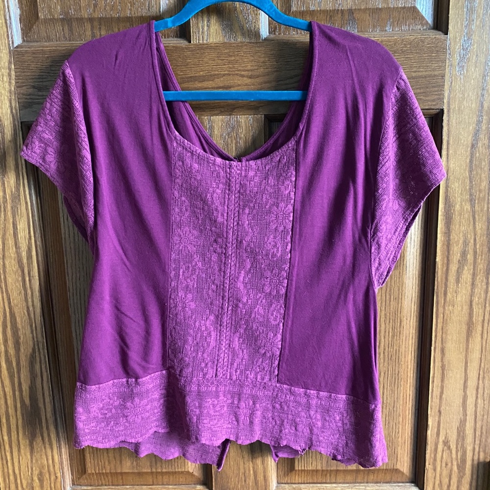 American Eagle Open Back Lace Blouse